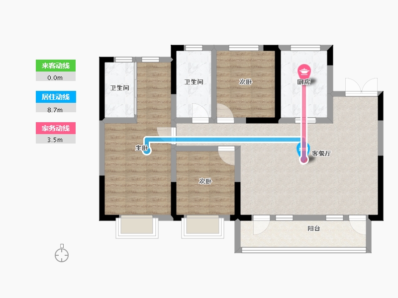 河北省-邢台市-龙门御府-92.41-户型库-动静线