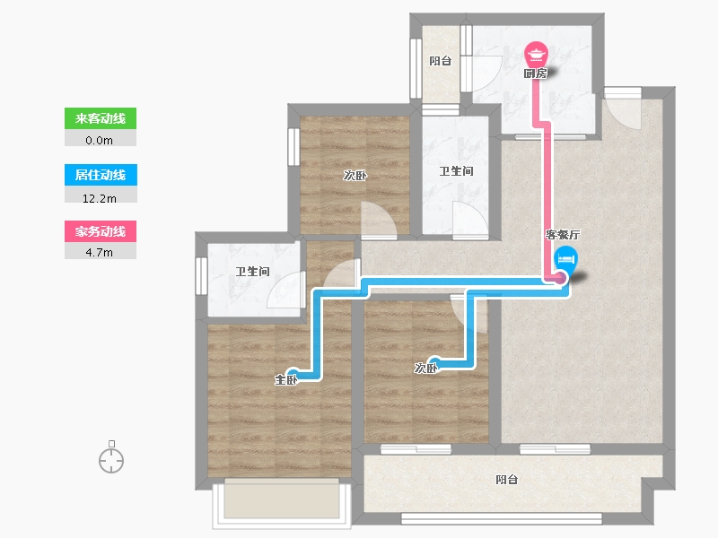 四川省-南充市-安澜官邸-75.64-户型库-动静线