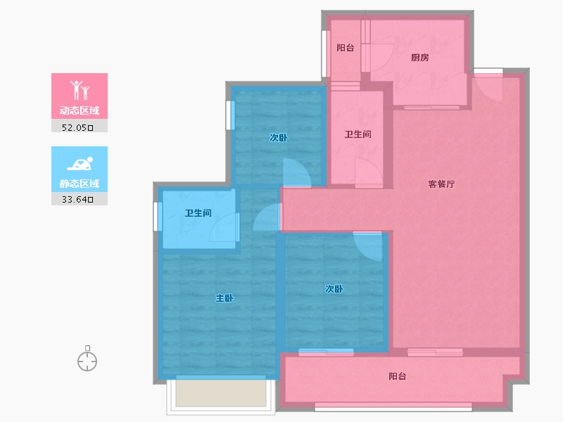 四川省-南充市-安澜官邸-75.64-户型库-动静分区