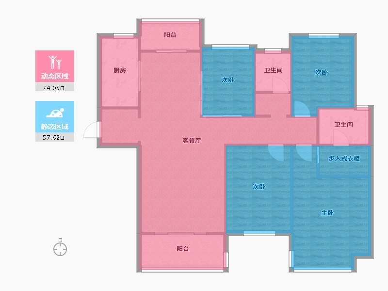 江苏省-南京市-中海万锦熙岸-115.76-户型库-动静分区