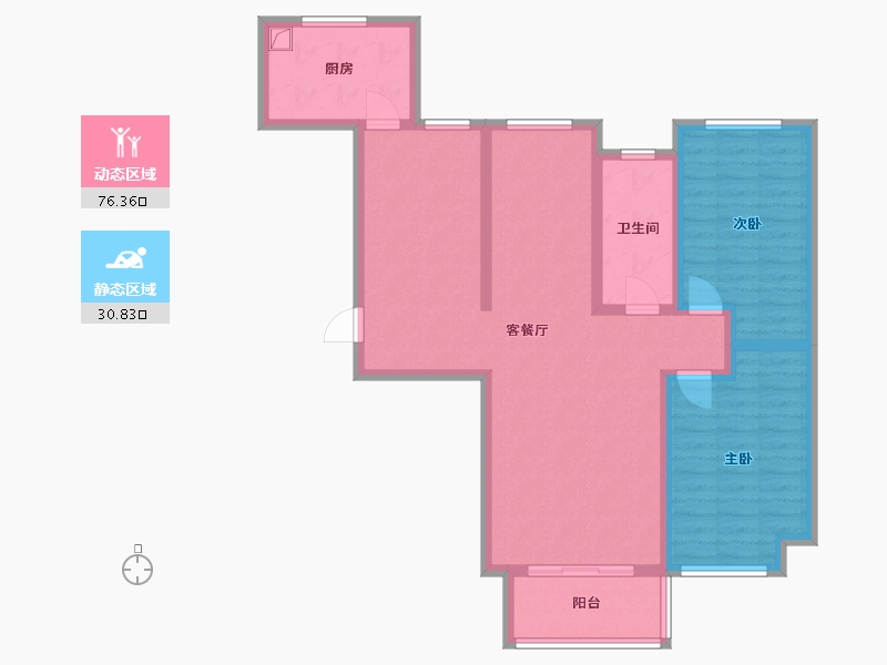 山东省-济南市-胜开世纪城-95.20-户型库-动静分区