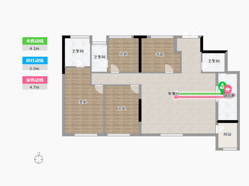 四川省-成都市-卓越永利云翠-130.58-户型库-动静线