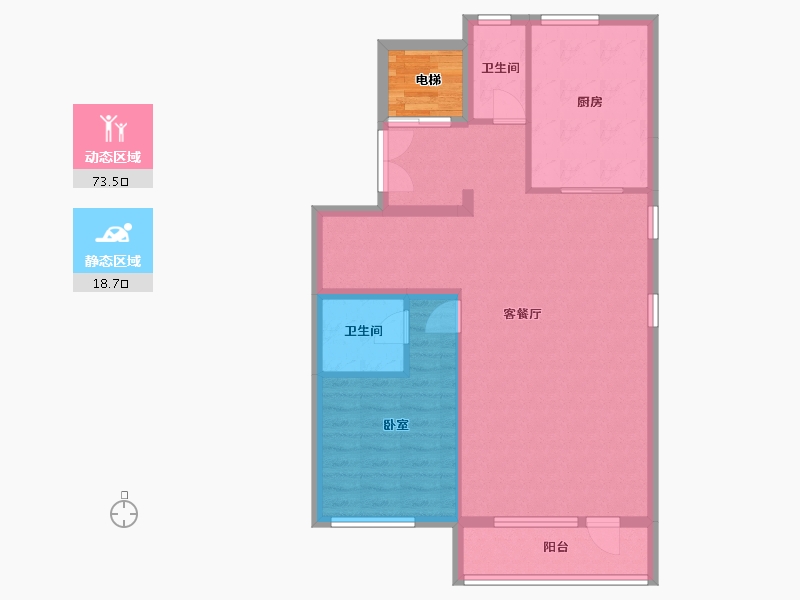 北京-北京市-仓房小区-101.60-户型库-动静分区