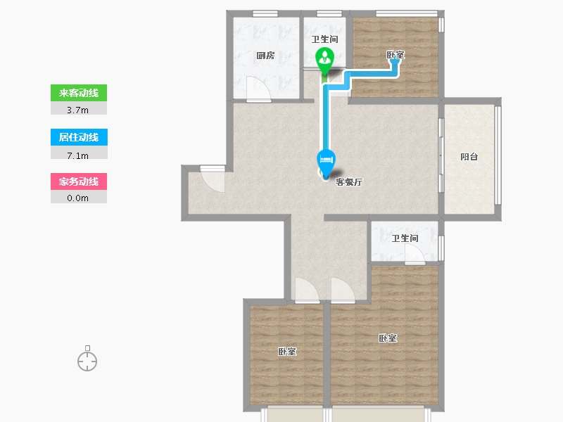 湖南省-长沙市-梅溪正荣府-113.60-户型库-动静线