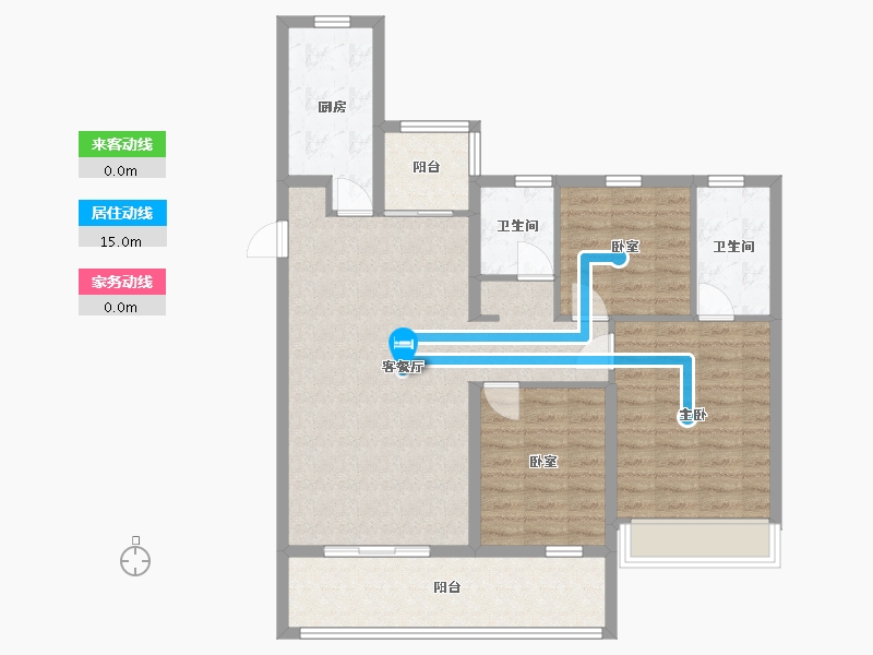 湖北省-荆门市-湖北交投汉津华园-100.15-户型库-动静线