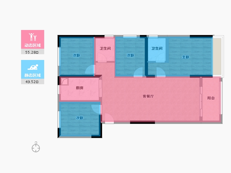 河南省-济源市-中弘卓越城-102.13-户型库-动静分区