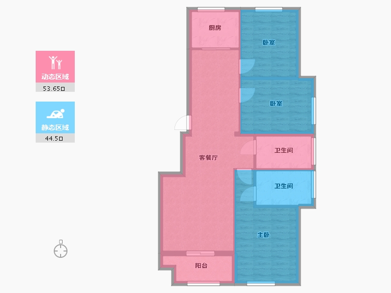 江苏省-徐州市-金尊府-94.00-户型库-动静分区