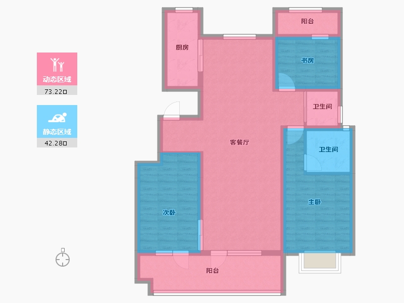 山东省-济宁市-公用瑞马悦府東郡-107.80-户型库-动静分区