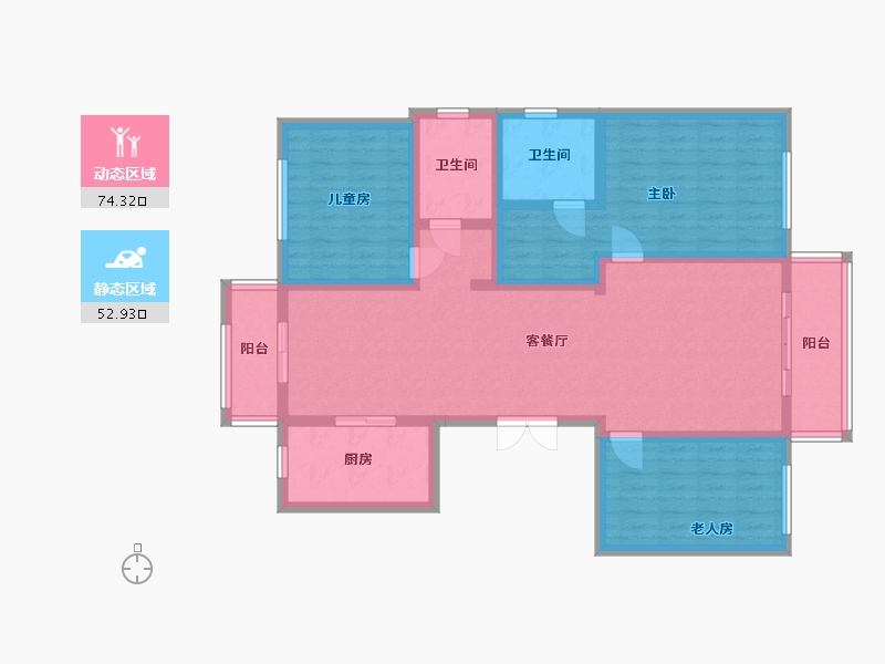 河北省-张家口市-凤凰城-122.40-户型库-动静分区