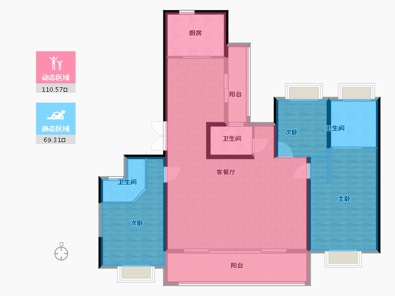 广东省-潮州市-华侨城纯水岸-164.00-户型库-动静分区