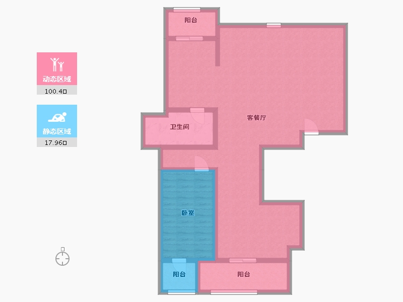 山东省-济宁市-长泰瑞马棠颂-106.40-户型库-动静分区