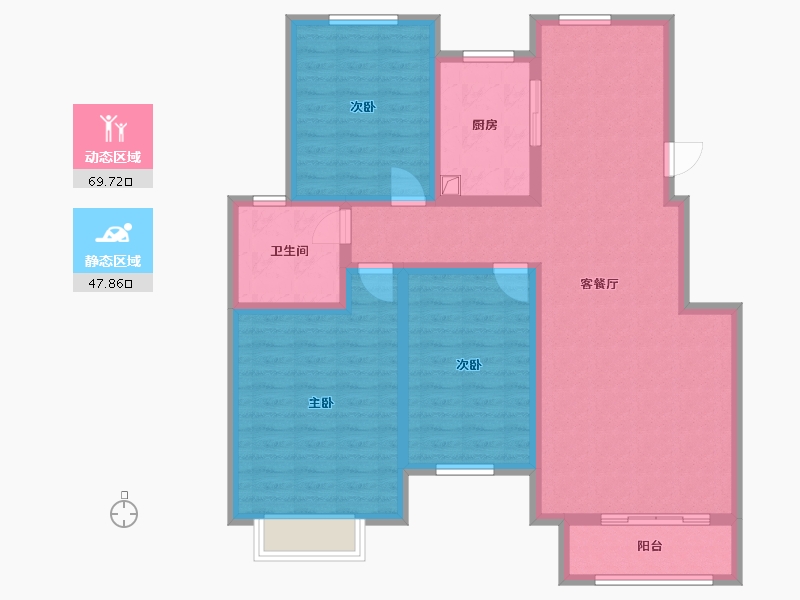 天津-天津市-亚泰澜公馆-105.00-户型库-动静分区