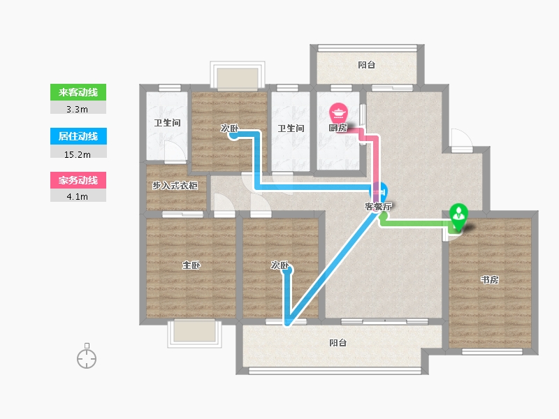 湖南省-岳阳市-友阿悦玺-114.85-户型库-动静线