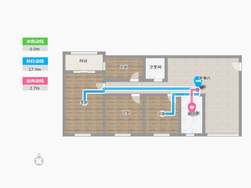 上海-上海市-南江公寓-100.78-户型库-动静线