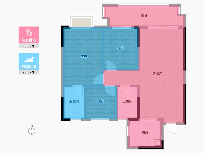 江西省-赣州市-九里理想-77.49-户型库-动静分区