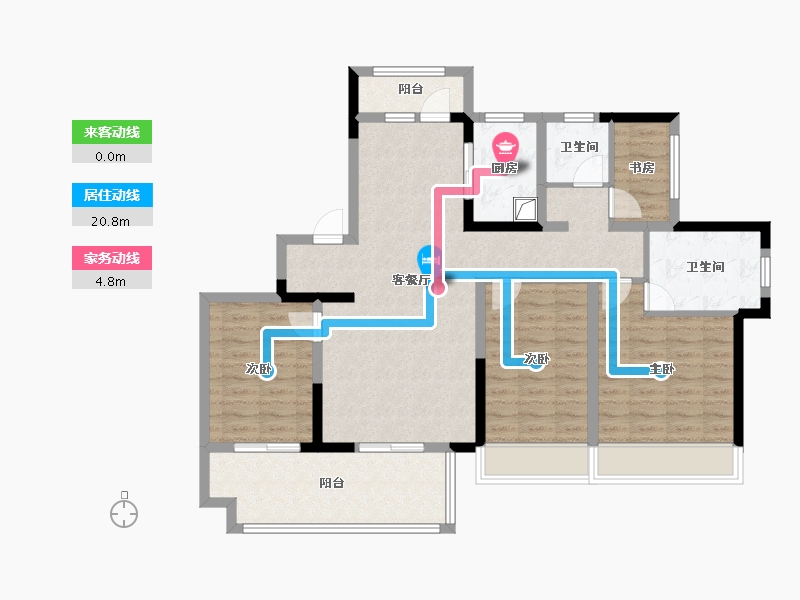 安徽省-六安市-名邦枫林里-106.40-户型库-动静线