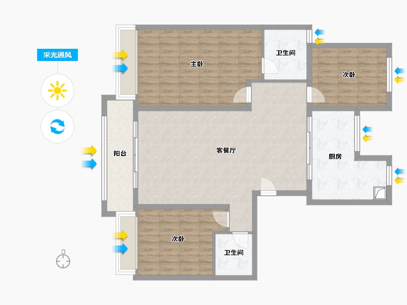 河北省-邢台市-邢台壹号院-115.20-户型库-采光通风