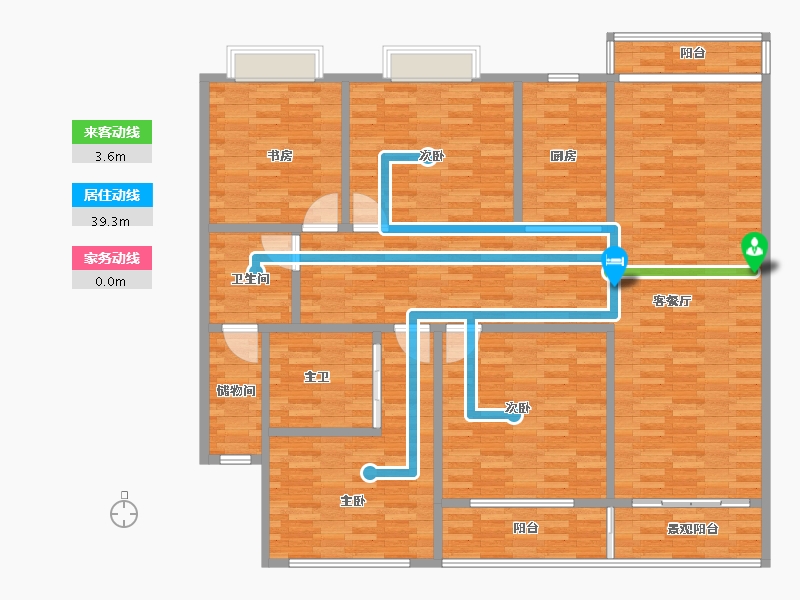 江苏省-扬州市-水木南庭-159.83-户型库-动静线