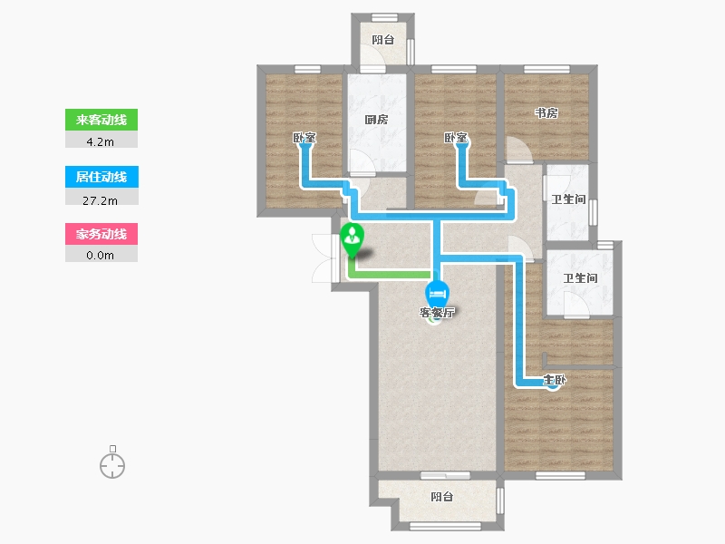 河南省-郑州市-老鸦陈新村安置房-117.28-户型库-动静线