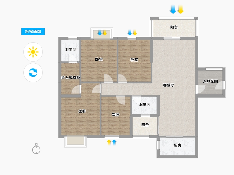 广西壮族自治区-崇左市-和泰花苑-109.20-户型库-采光通风