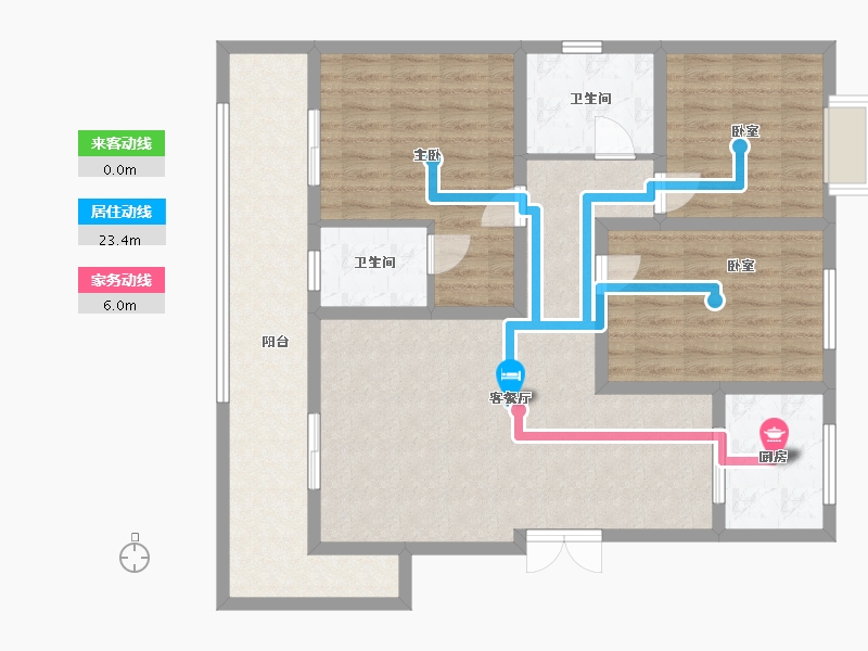 陕西省-汉中市-庆华兴庆家园-105.90-户型库-动静线