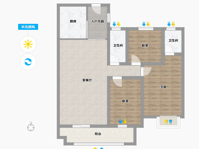 江西省-赣州市-状元府-94.93-户型库-采光通风