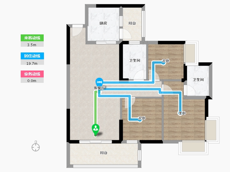 湖南省-衡阳市-合兴清华园-90.04-户型库-动静线