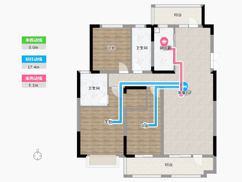 山东省-临沂市-万城花开-127.00-户型库-动静线