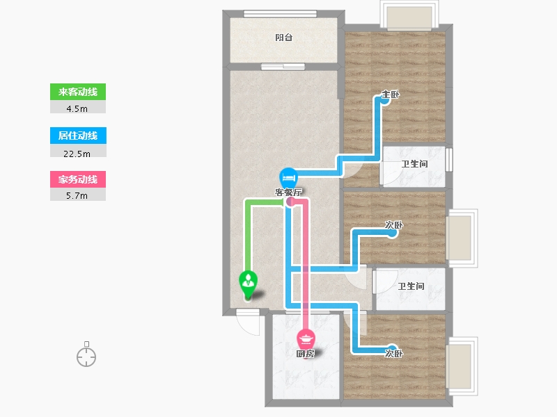 福建省-泉州市-新华小区-83.20-户型库-动静线