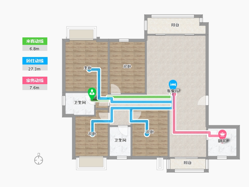 福建省-泉州市-西宅小区-120.00-户型库-动静线