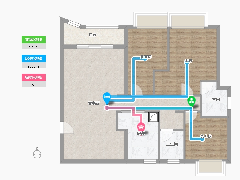 广东省-广州市-体育西苑-88.38-户型库-动静线