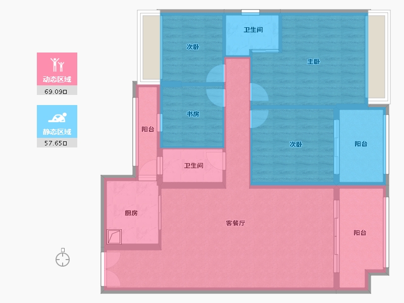 贵州省-黔东南苗族侗族自治州-六和人家-114.00-户型库-动静分区