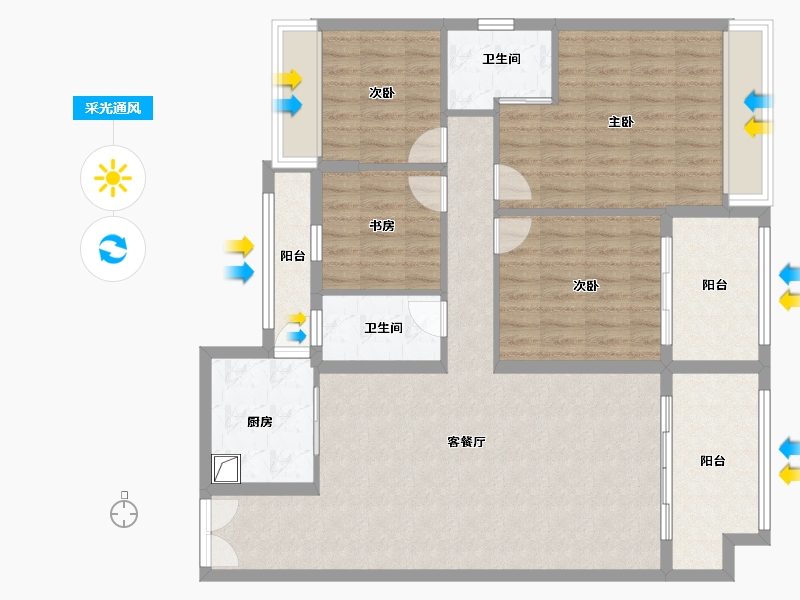 贵州省-黔东南苗族侗族自治州-六和人家-114.00-户型库-采光通风