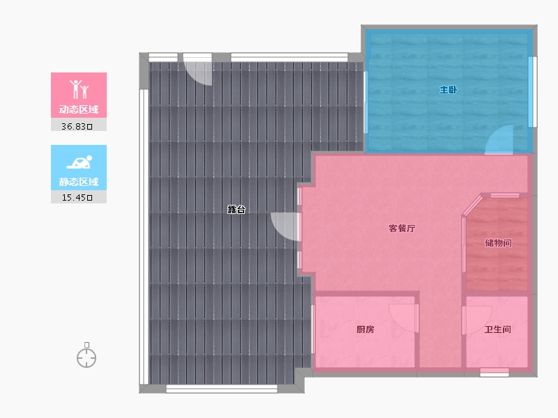 河北省-廊坊市-天洋城4代-南区-52.00-户型库-动静分区