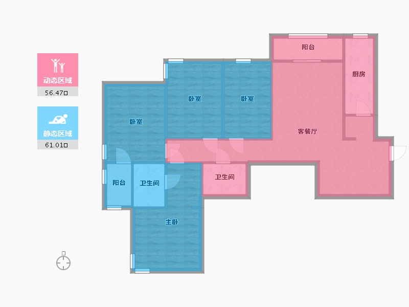 北京-北京市-甘家口小区-120.00-户型库-动静分区