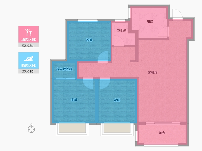 河北省-沧州市-新城悦隽风华-78.00-户型库-动静分区