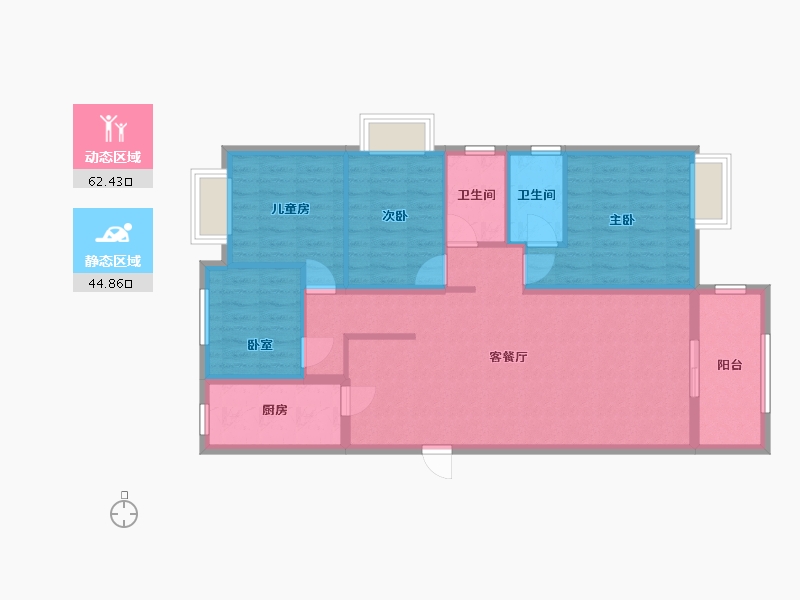 福建省-三明市-三远·大爱城-108.00-户型库-动静分区