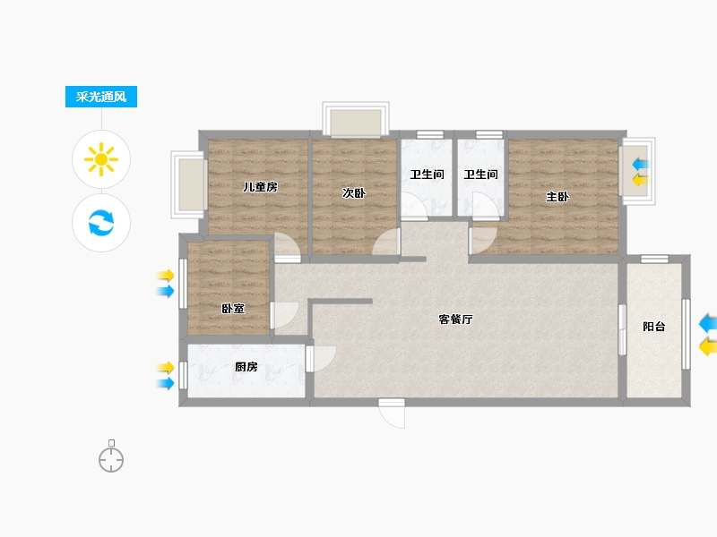 福建省-三明市-三远·大爱城-108.00-户型库-采光通风