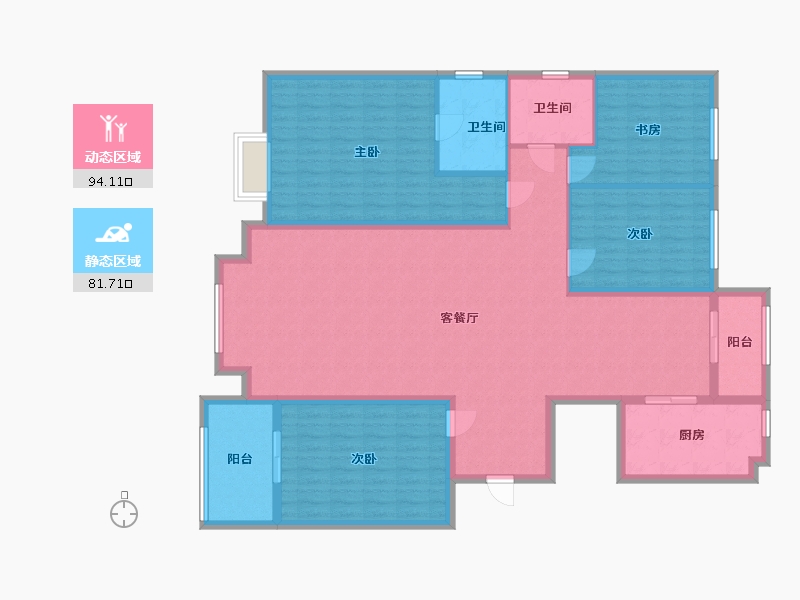 山西省-朔州市-东岸国际-151.74-户型库-动静分区