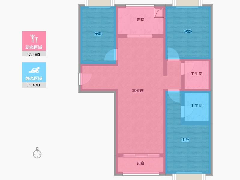 北京-北京市-科华家园-75.00-户型库-动静分区