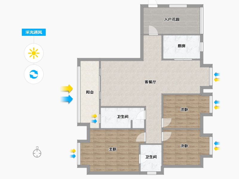 湖北省-宜昌市-上上城-100.00-户型库-采光通风