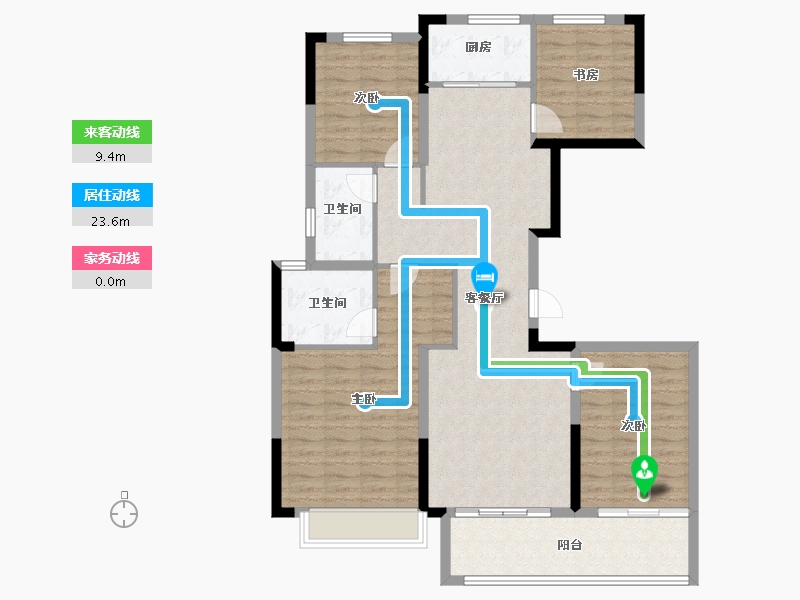 山东省-菏泽市-珠光国宾府-115.12-户型库-动静线