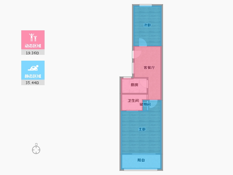 北京-北京市-东华门小区-48.54-户型库-动静分区