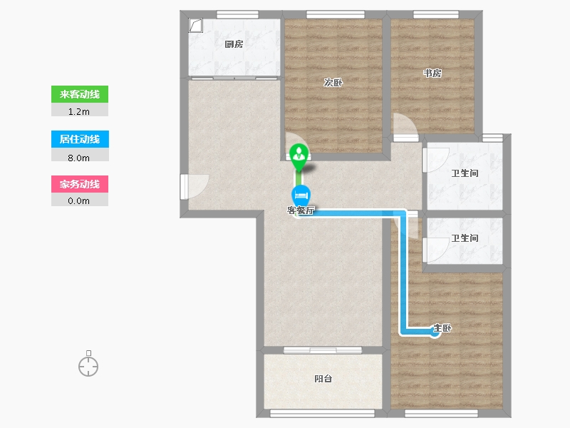 河南省-南阳市-伟城水悦龙湾-112.80-户型库-动静线