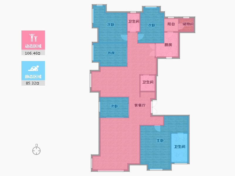 天津-天津市-龙亭家园-178.40-户型库-动静分区