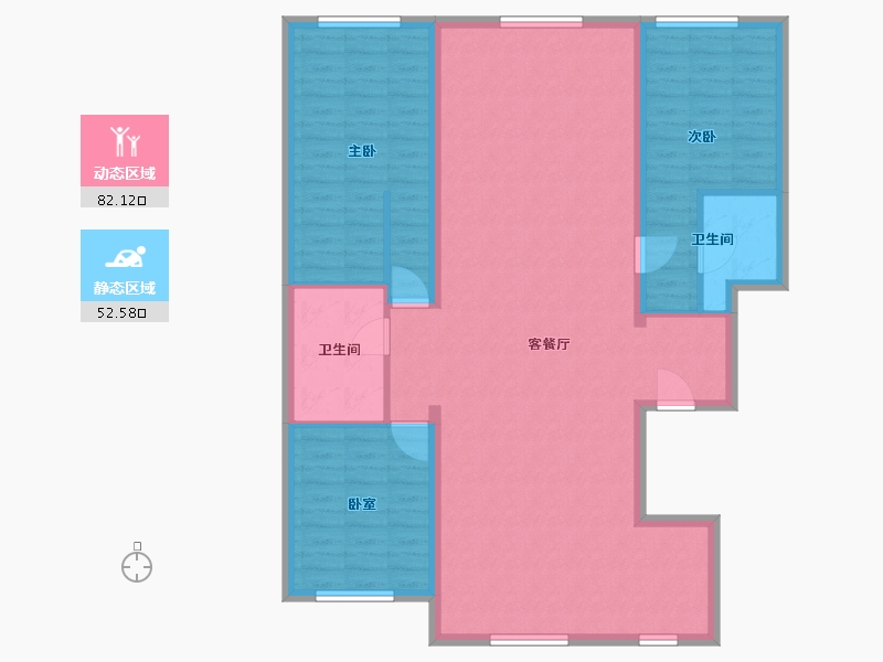 吉林省-吉林市-语林湾小区-122.89-户型库-动静分区