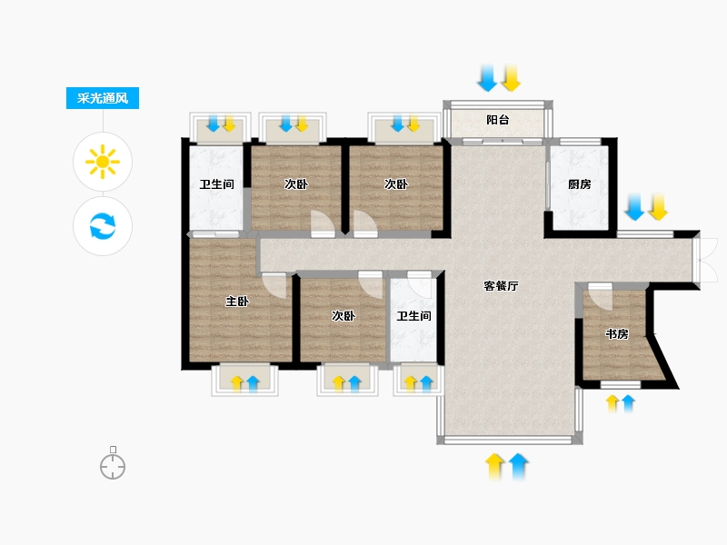 云南省-曲靖市-富康城-92.51-户型库-采光通风