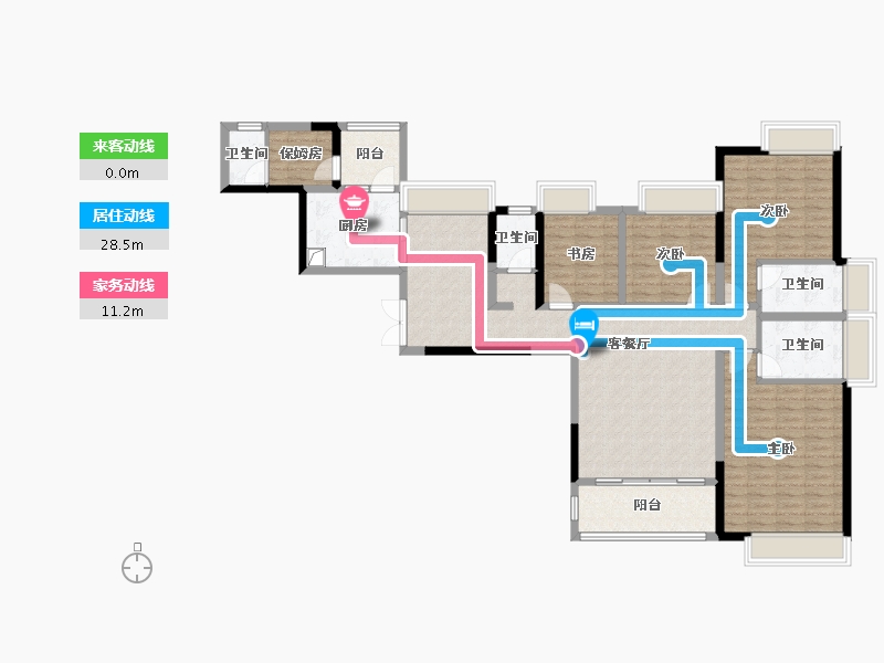 四川省-成都市-人居东湖长岛-144.00-户型库-动静线