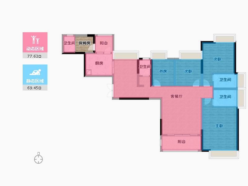 四川省-成都市-人居东湖长岛-144.00-户型库-动静分区