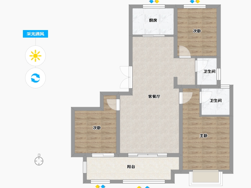 山东省-临沂市-新天地-100.00-户型库-采光通风